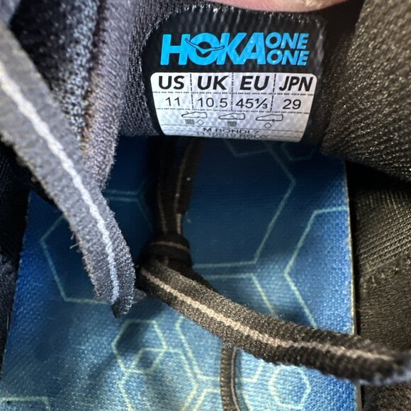 Hoka One One Mens Bondi 7 1110518 BBLC Black Running Shoes Sneakers Size 11 main image 5
